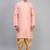 men’s peach embroidered silk kurta patiala set