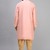 men’s peach embroidered silk kurta patiala set