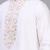 men’s off white embroidered silk kurta patiala set