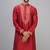 men’s red embroidered silk kurta patiala set