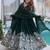 Amazing Bottle Green Sequins Crushed Mehendi Wear Gown With Dupatta