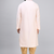 peach embroidered men’s silk kurta patiala set