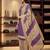 Purple printed cotton blend stitched geometric print salwar kurta dupatta for women