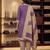 Purple printed cotton blend stitched geometric print salwar kurta dupatta for women