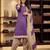 Purple printed cotton blend stitched geometric print salwar kurta dupatta for women