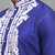 royal blue embroidered men’s silk kurta patiala set