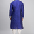 royal blue embroidered men’s silk kurta patiala set