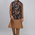 men’s black nehru jacket silk kurta pajama set with floral embroidery