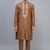 men’s fawn embroidered nehru jacket silk kurta set