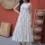 Fabulous Sky Blue Printed Cotton Daily Wear Dress