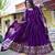 Purple faux georgette heavy 5mm sequence embroidery work  long gown & dupatta