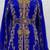 Luxury Royal Blue Embroidered Kaftan Gown with Dupatta | Dubai Style Ethnic Outfit