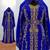 Luxury Royal Blue Embroidered Kaftan Gown with Dupatta | Dubai Style Ethnic Outfit