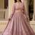 Pink Zari Sequence Embroidery Work Georgette Semi Stiched Lehenga Choli