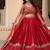 Red Zari Sequence Embroidery Work Rangoli Crush Silk Semi Stiched Lehenga Choli