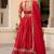 Red Zari Sequence Embroidery Work Rangoli Crush Silk Semi Stiched Lehenga Choli