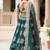 Green Zari Sequence Embroidery Work Santin Silk Semi Stiched Lehenga Choli