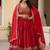 Red Zari Sequence Embroidery Work Rangoli Crush Silk Semi Stiched Lehenga Choli