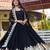 Black georgette heavy 5mm embroidery work  long gown & dupatta