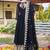 Black georgette heavy 5mm embroidery work  long gown & dupatta