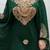 Emerald Green Georgette Embroidered Kaftan Dress
