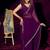 Purple color pure georgette zircon handwork border saree