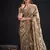Grey color fendi silk two tone with foil & hand work zircon work saree