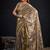 Grey color fendi silk two tone with foil & hand work zircon work saree