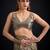 Grey color fendi silk two tone with foil & hand work zircon work saree