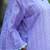 lavender cotton kurti pant set with kantha work design