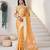 Mustard soft linen cotton silk saree with gold zari weaving | elegant party & wedding wear saree
