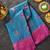 Sky silk saree featuring elegant traditional motifs all over the saree with contrast blouse