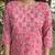 Floral printed notch neck straight cotton kurta