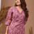 Ethnic motifs printed pure cotton straight kurta