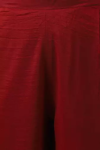 Striped regular thread work kurta with palazzos