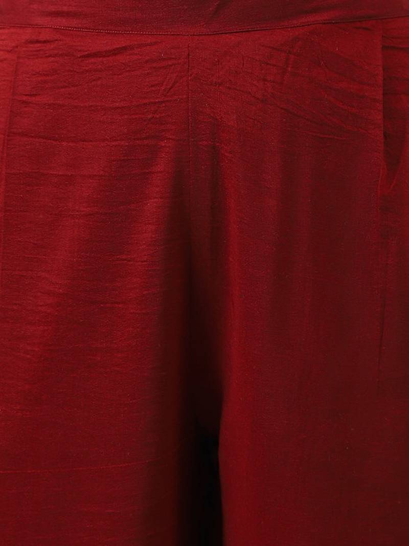 Striped regular thread work kurta with palazzos