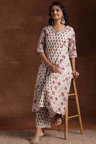 Floral printed kurta with palazzo