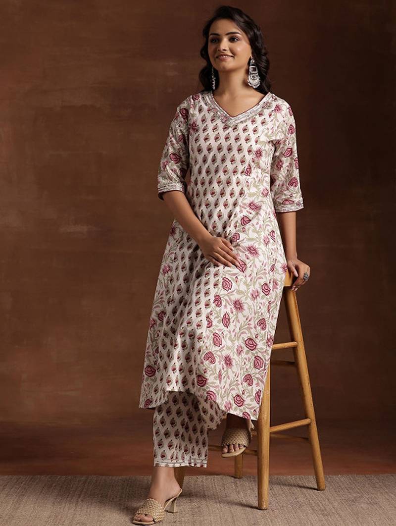 Floral printed kurta with palazzo