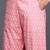 Womens pink yoke design cotton anarkali kurta with palazzos & dupatta