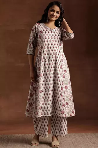 Floral printed kurta with palazzo