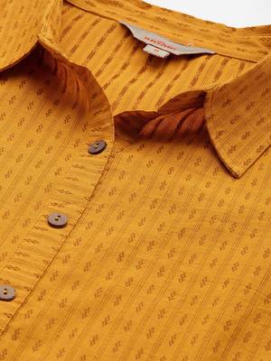 Shirt collar roll-up sleeves dobby pathani cotton kurta 2