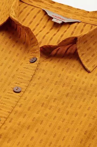 Shirt collar roll-up sleeves dobby pathani cotton kurta