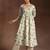 Floral printed pleated gotta patti pure cotton a-line kurta with palazzos