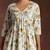 Floral printed pleated gotta patti pure cotton a-line kurta with palazzos