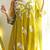 Floral printed flared sleeves thread work summer sheers kurta