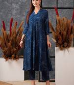 Floral printed regular kurta with trousers