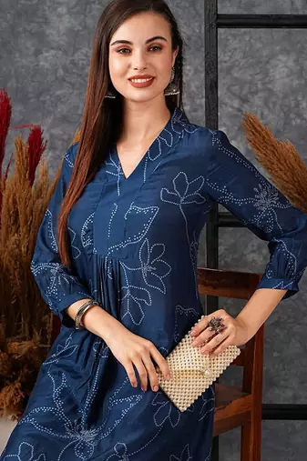 Floral printed regular kurta with trousers