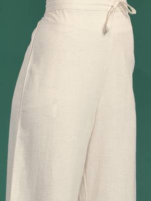 Floral embroidered thread work pure cotton republic day kurta with palazzos 3