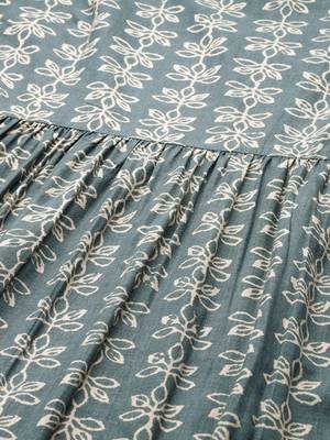 Floral printed high slit pure cotton kurta 2