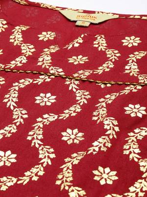 Ethnic motifs printed regular kurta with trousers & with dupatta 2